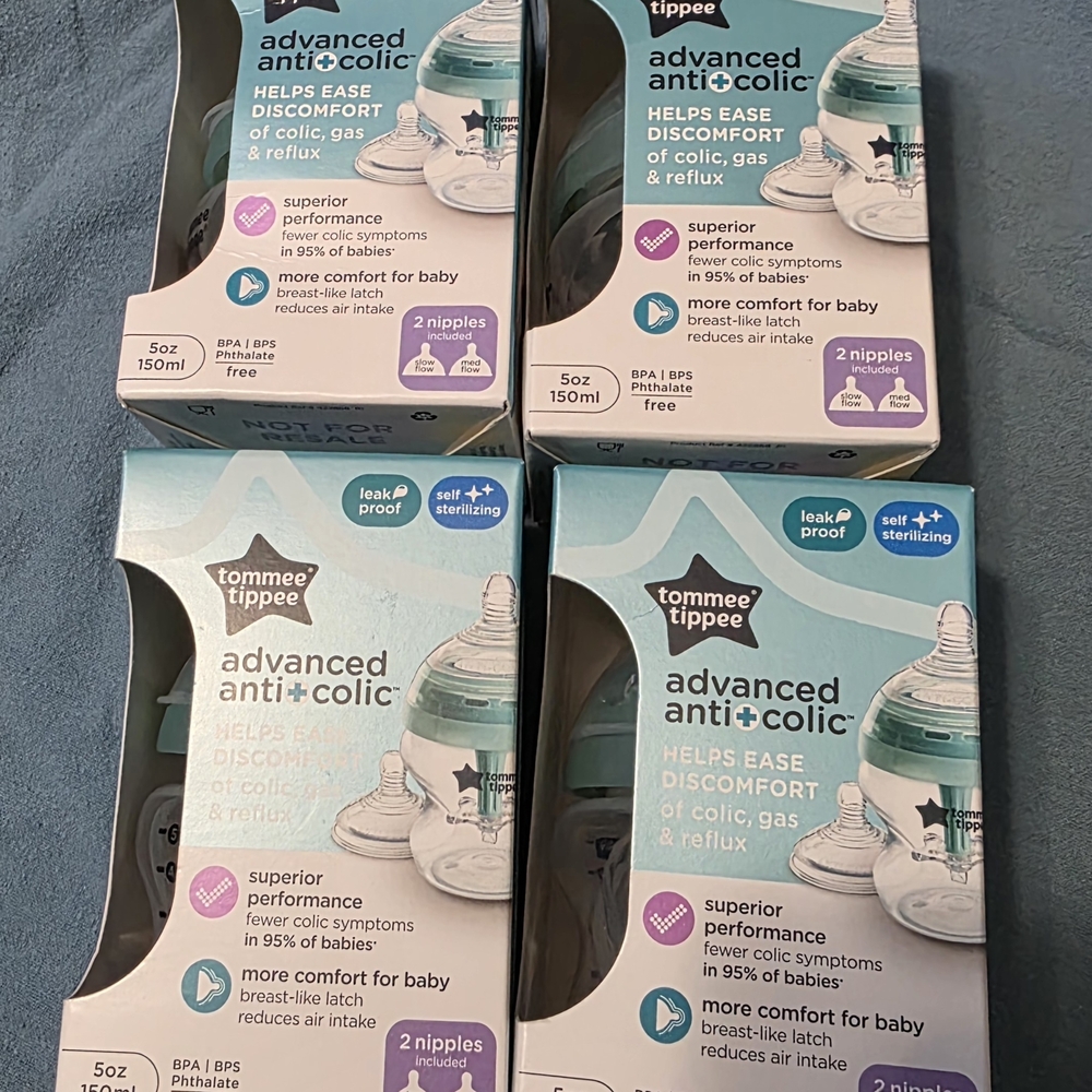 (4)Tommee Tippee Advanced Anti-Colic Bottles New In Box